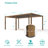 LED Adjustable Aluminum Pergola with Louvers with Lights for Patio-104882005-104882006