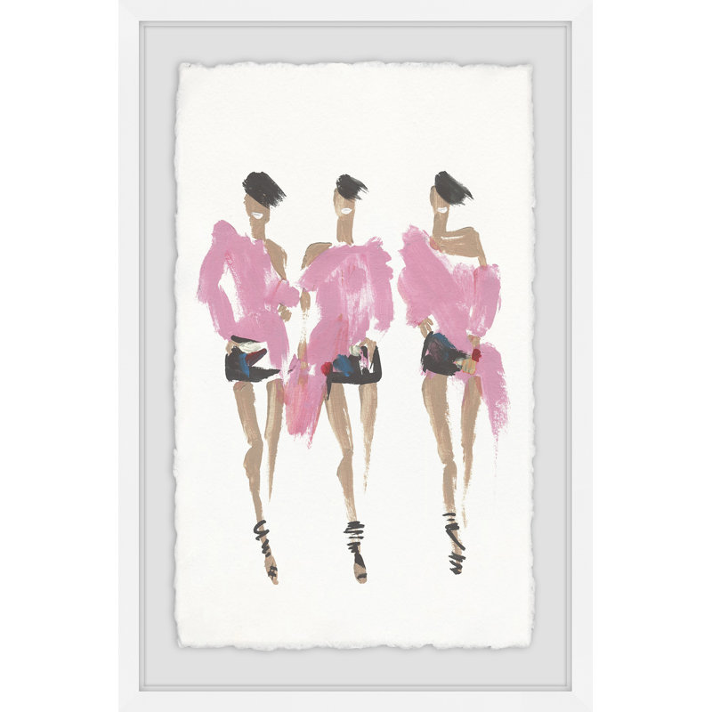 «Posh in Pink», reproduction d'art sur papier encadrée, H 45 po x l 30 po x P 1,5 po