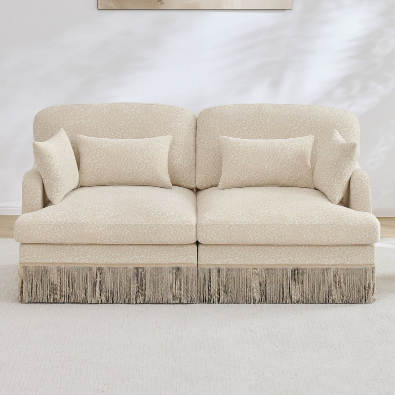 Canapé Comfy Chenille Leopard, Beige