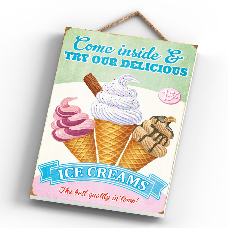 Delicious Ice Creams - Print on MDF
