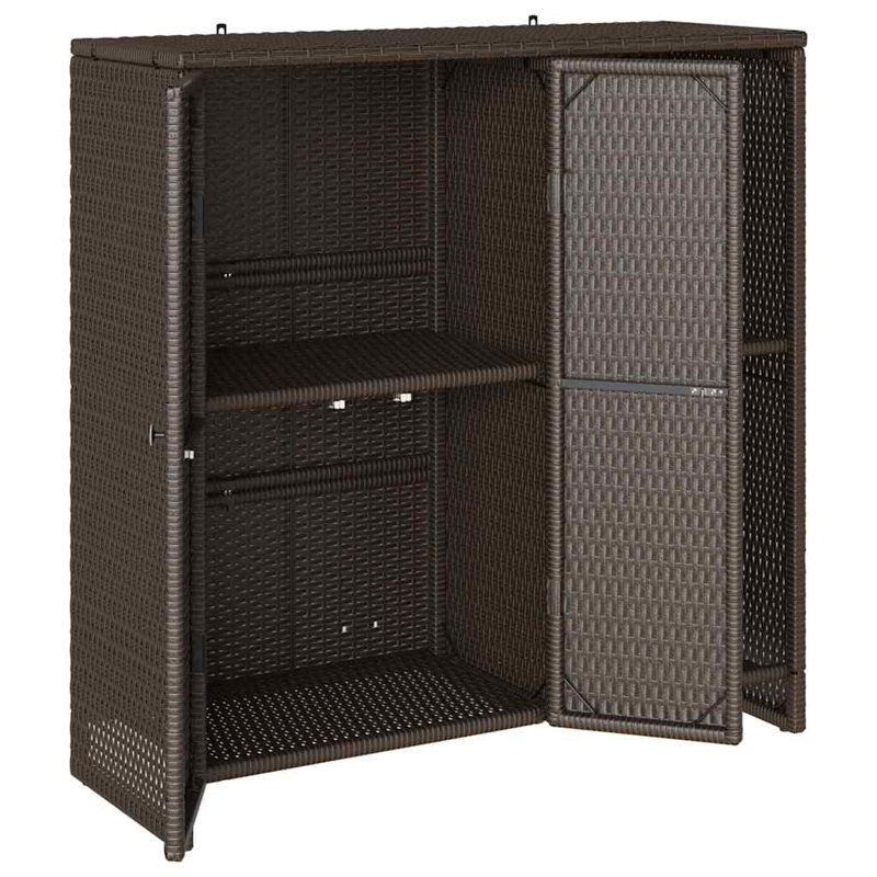 Rattan Accent Cabinet, Brown