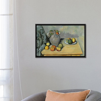 " Pichet Et Fruits Sur Une Table 1893-1894 " by Paul Cezanne