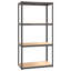 4-Layer Shelves 2 pcs Anthracite Steel&Engineered Wood-80772084-80772085