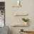 Cole And Grey Wood Handmade Room Light Brown Wall Shelf With Various Sizes Set
