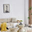 Ensemble de 2 tables rondes blanc laiteux avec plateau de table de bout polyvalent