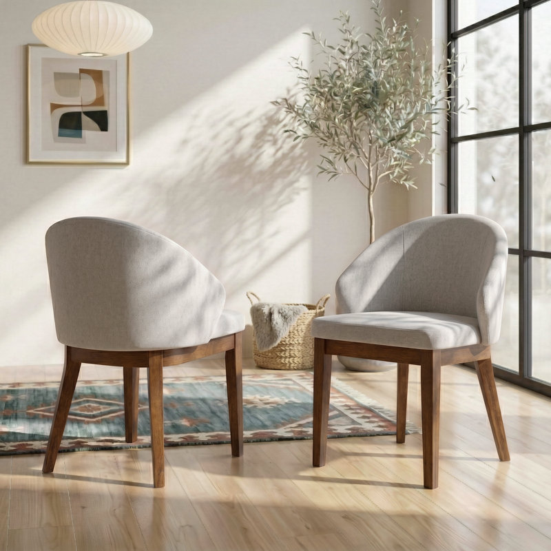 Chaise avec accoudoirs courbée Herakleios, Noyer