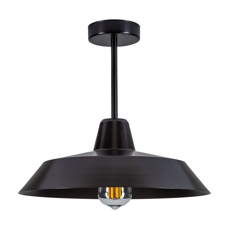 Cinco Basic Semi Flush Mount, Black, Black/Black