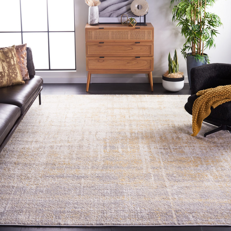 Bethlyn Creme/Gold Area Rug, Rectangle 8' x 10'