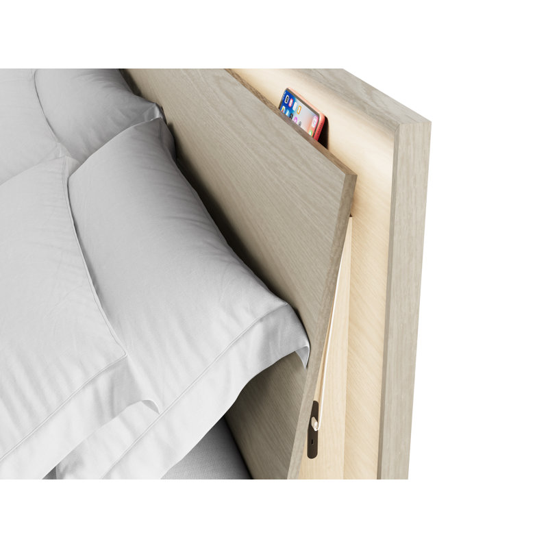 Kava Queen Bed, Washed Oak