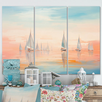 " Boat Serene Sailings " 3 - Pieces