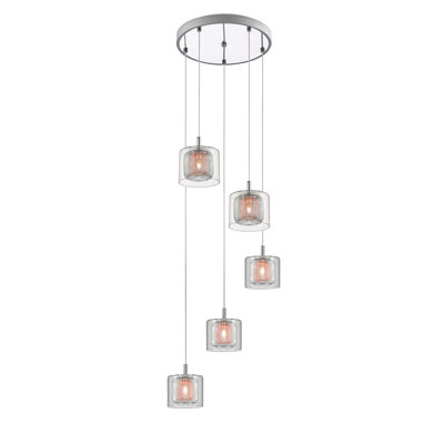 Beong 5 - Light Chrome Cluster Pendant