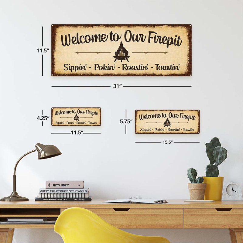 Wease Brass Wall Decor, 4.25" H x 11.5" W