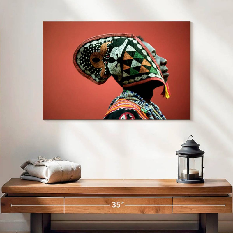 Leisha, homme traditionnel camerounais, H 16 po x l 24 po