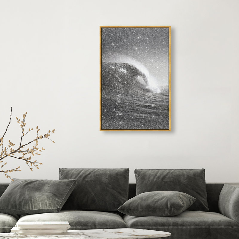 Tectonic Flow II Print by Oliver Gal, 37"H x 25"W, Gold Floater Frame