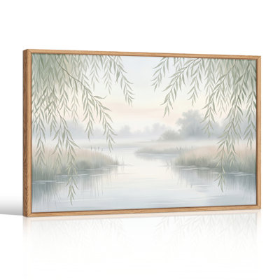 Misty River, reproduction d'art sur toile, ensemble de 1