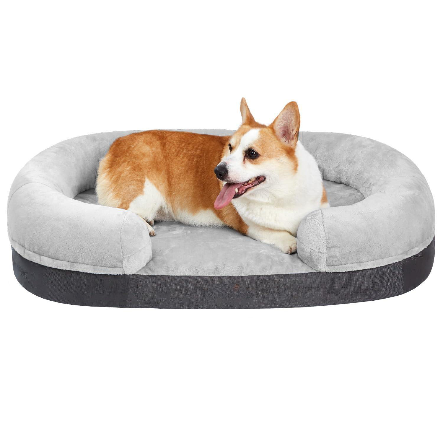 Dog Bed Memory Foam Pet Bed with Removable Washable Cover Size