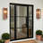 24 in. 2-Light Antique Copper With Brass accents Outdoor Wall Lantern With Clear Glass Panes