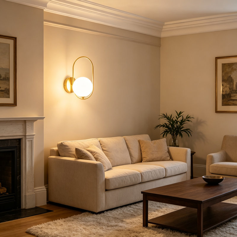 Cendy 1-Light Gold Armed Sconce