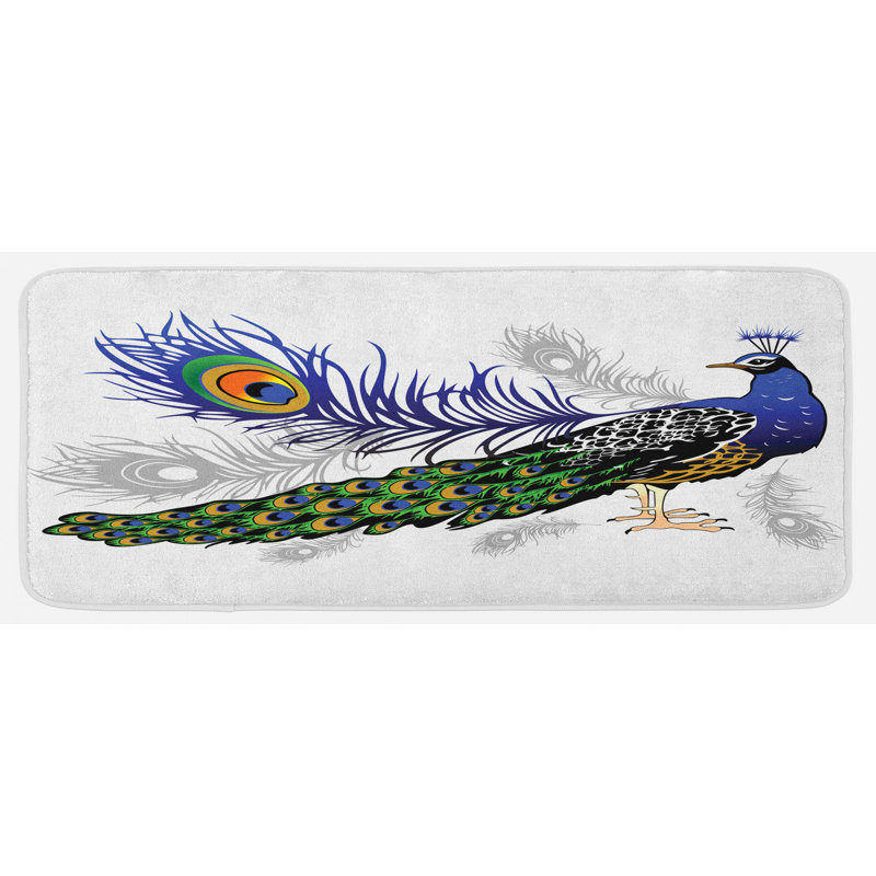 Tapis de cuisine peacock