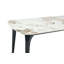 Table de salle à manger rectangulaire moderne, plateau en pierre frittée de qualité supérieure avec base en métal robuste, table de cuisine et de salle à manger résistante à la chaleur et aux égratignures (1 table)-1166785157-1166785159