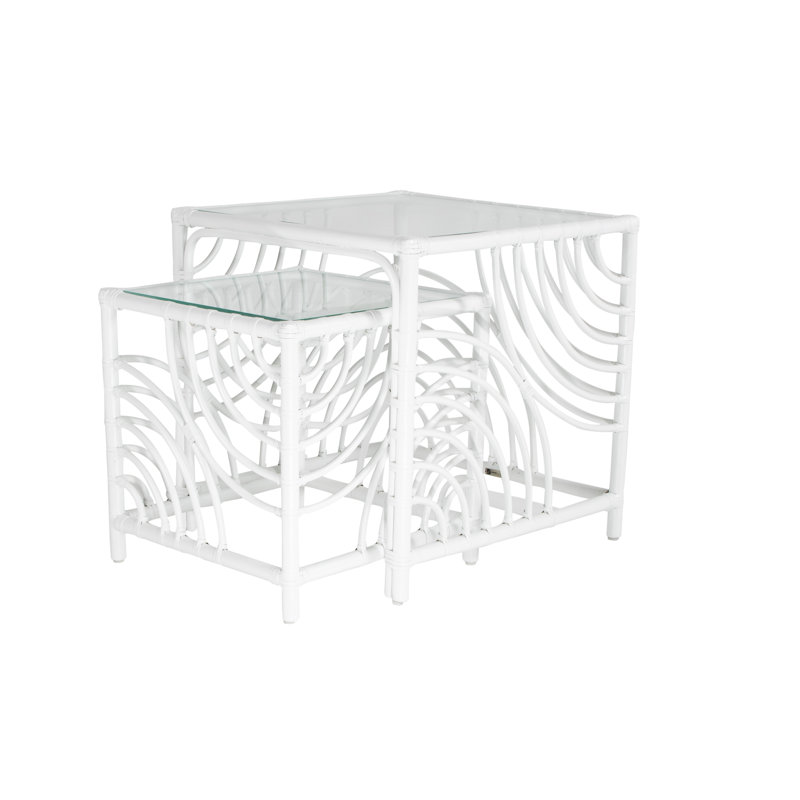 Tables gigognes 2 pièces  Swirl, Blanc