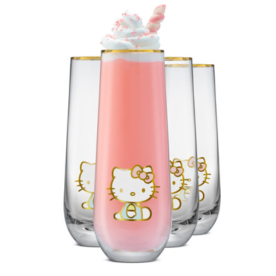 Hello Kitty® And Friends 9.4oz. Lead-Free Borosilicate Glass Flute Set