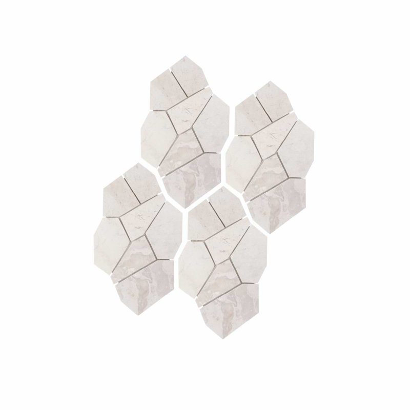 Nature Organica Marble Mosaic Tile, Lovina White
