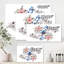 Fleurs bleues et roses - Peinture sur toile-59917782-59986861