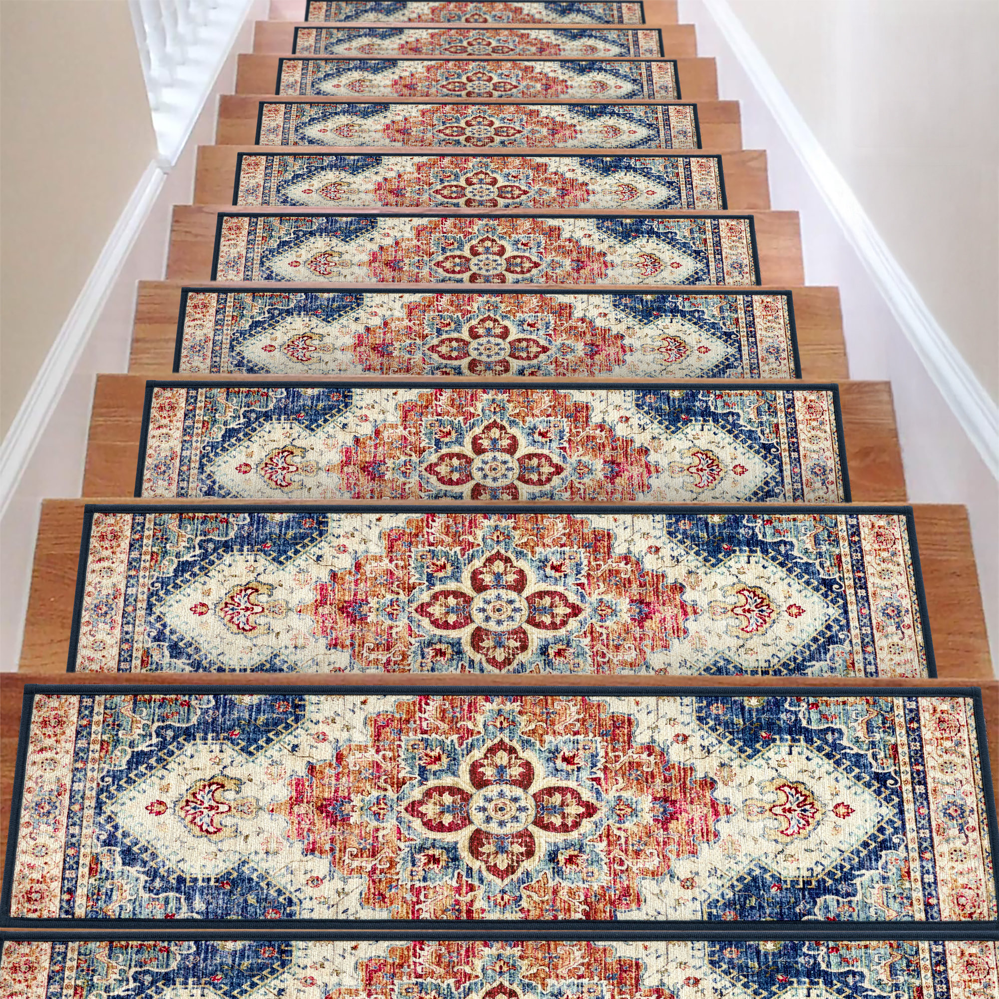 Bungalow Rose Non-Slip Stair Treads Rugs, Indoor Rugs For Kids And Dogs ...