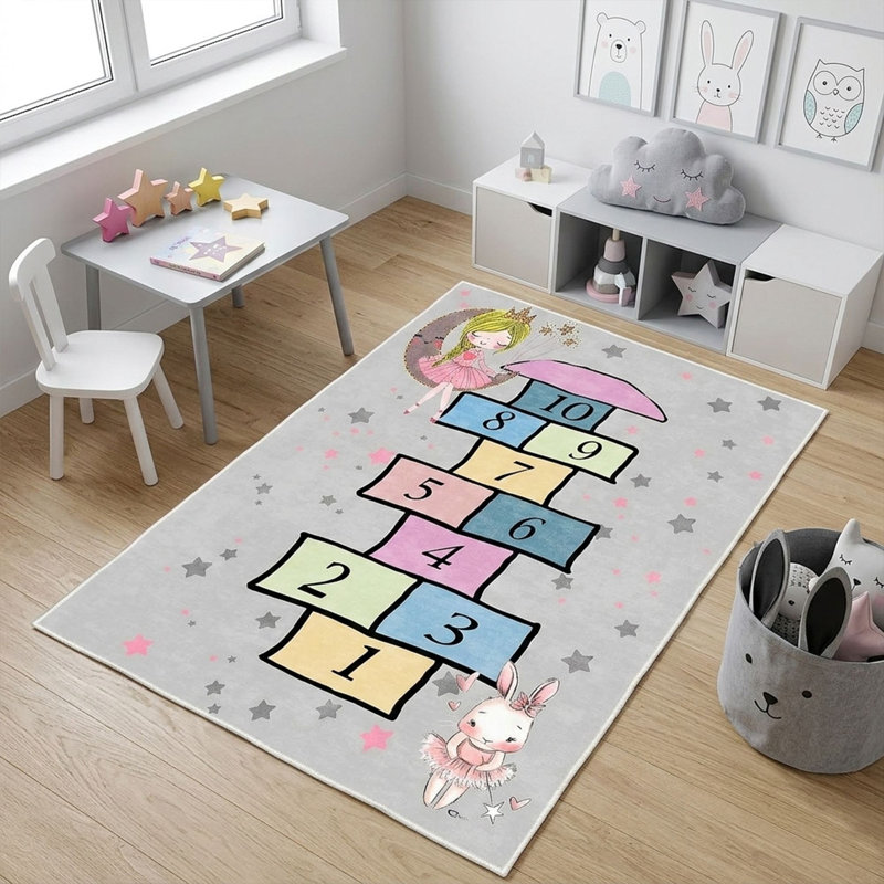 Luxueux tapis tissé (2 pi x 3,3 pi), 100% polyester, d'une hauteur de poils de 0,3 po | Antibactérien, antidérapant, impression numérique 3D | Lavable à la machine, idéal pour les salons et les chambres à coucher - Entretien facile et conception élégante
