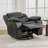 Riverdale Faux Leather Manual Swivel Rocker Recliner Chair, Overstuffed Adjustable Reclining Single Sofa with Side Storage Pocket, Ergonomic Lounge Chair for Living Room Bedroom Home Theater-99174427