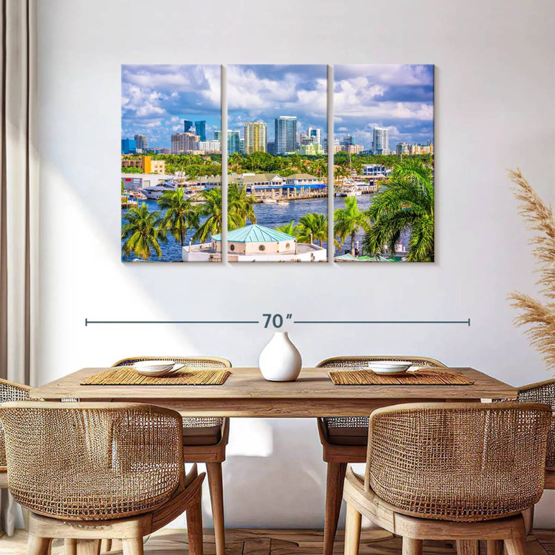 Aime Fort Lauderdale Skyline, H 36 po x l 57 po