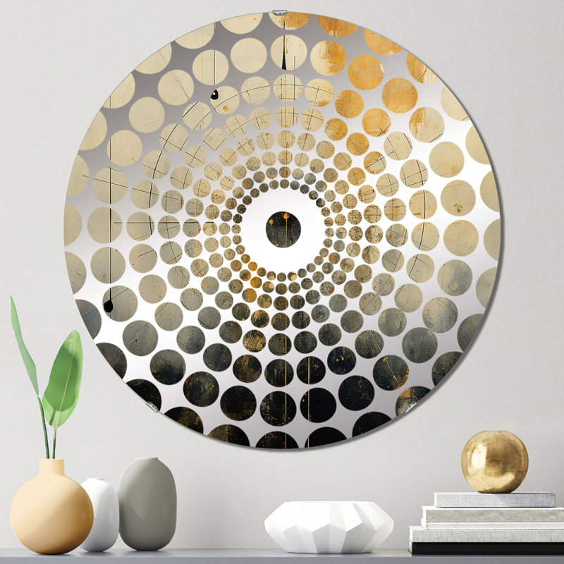 Kamille - Concentric Circles Decorative Mirror, 31.4" x 31.4"