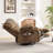 41.3" Wide Swivel Rocker Recliner Chair With Massage & Dual Cup Holder & Side Pocket-1023310351