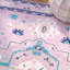 Tapis géométrique rose fait à la main-21964984