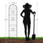 Treillis de jardin robuste en métal noir antirouille pour l'extérieur, noir, 2 pièces