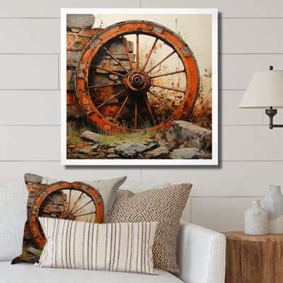 " Orange Old Cart Wheels II "
