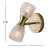 Hedda Charli 2 - Light Metal Armed Sconce