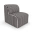 Canapé modulaire d'extérieur en Sunbrella Eliana Essie de 124 po