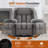 Swivel Rocker Recliner Chair With Vibration Massage And Heat For Living Room ,With Rocking Function And Side Pocket, USB Charge Port,2 Cup Holders-1860862855