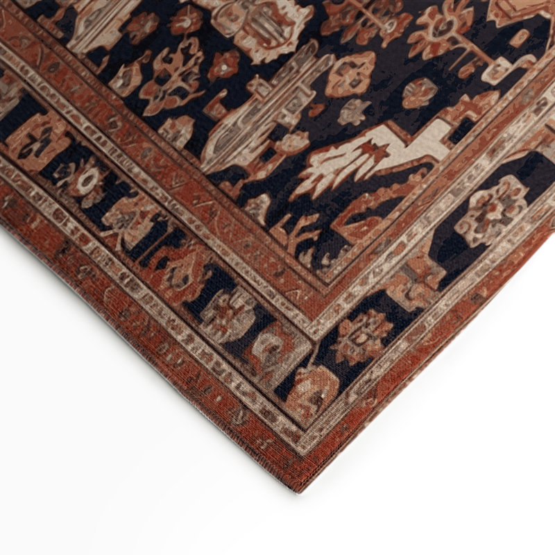 Turkish Brown Indoor and Outdoor Area Rug, Rectangle 3' x 5'