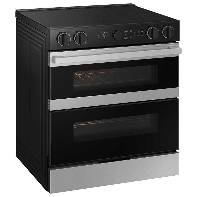 Samsung Bespoke Smart Slide-In Electric Range 6.3 cu. ft. with Flex Duo & Illuminated Precision Knobs in Stainless Steel