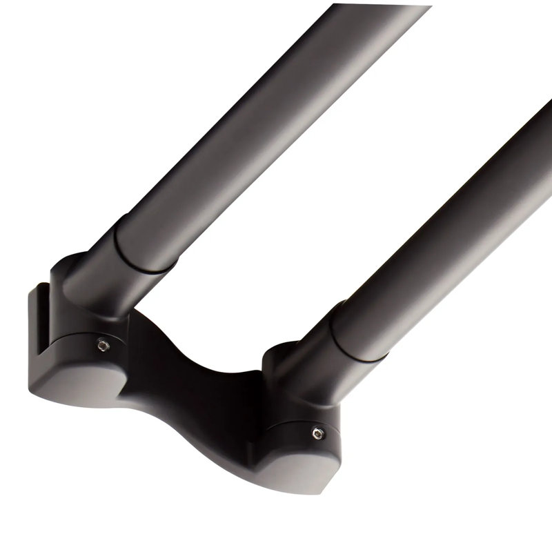 60'' Matte Black Curved Double Shower Curtain Rod