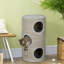 Cat Barrel Tree Tower with Sisal Cosy Platform Light Grey
