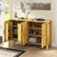 Buffet de 57,5 po de largeur avec supports, tablettes réglables et crochets-2125880462