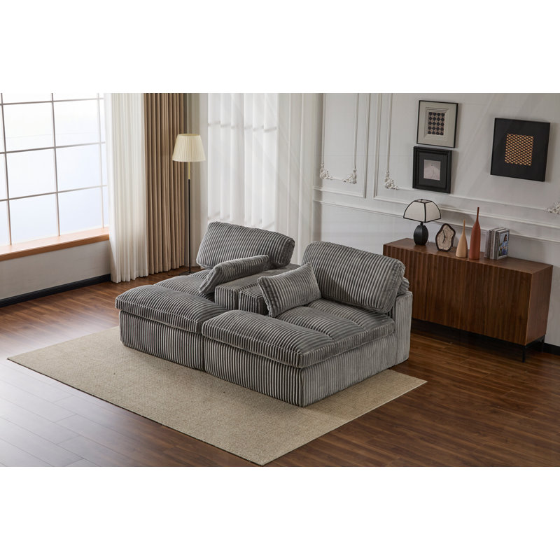 Double chaise longue d'intérieur, Gris