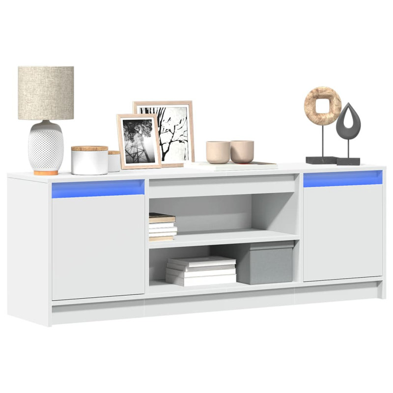 Cyarah Unfinished TV Stand, White, 139.5cm
