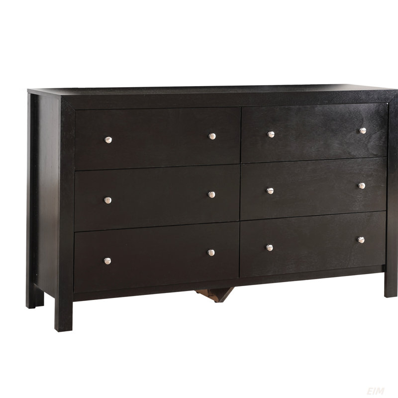 Commode Burlington G2450-D, noire, peut être utilisée pour la salle à manger, la chambre à coucher (commode)