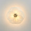 Pleated Flower Bowl Fabric Semi Flush Mount 