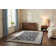 Tapis bleu/ivoire Attell